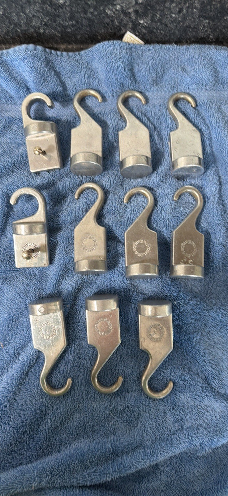 Vintage Taylor & Ng Cast Aluminum Pot Hanger Hooks – Set of 11