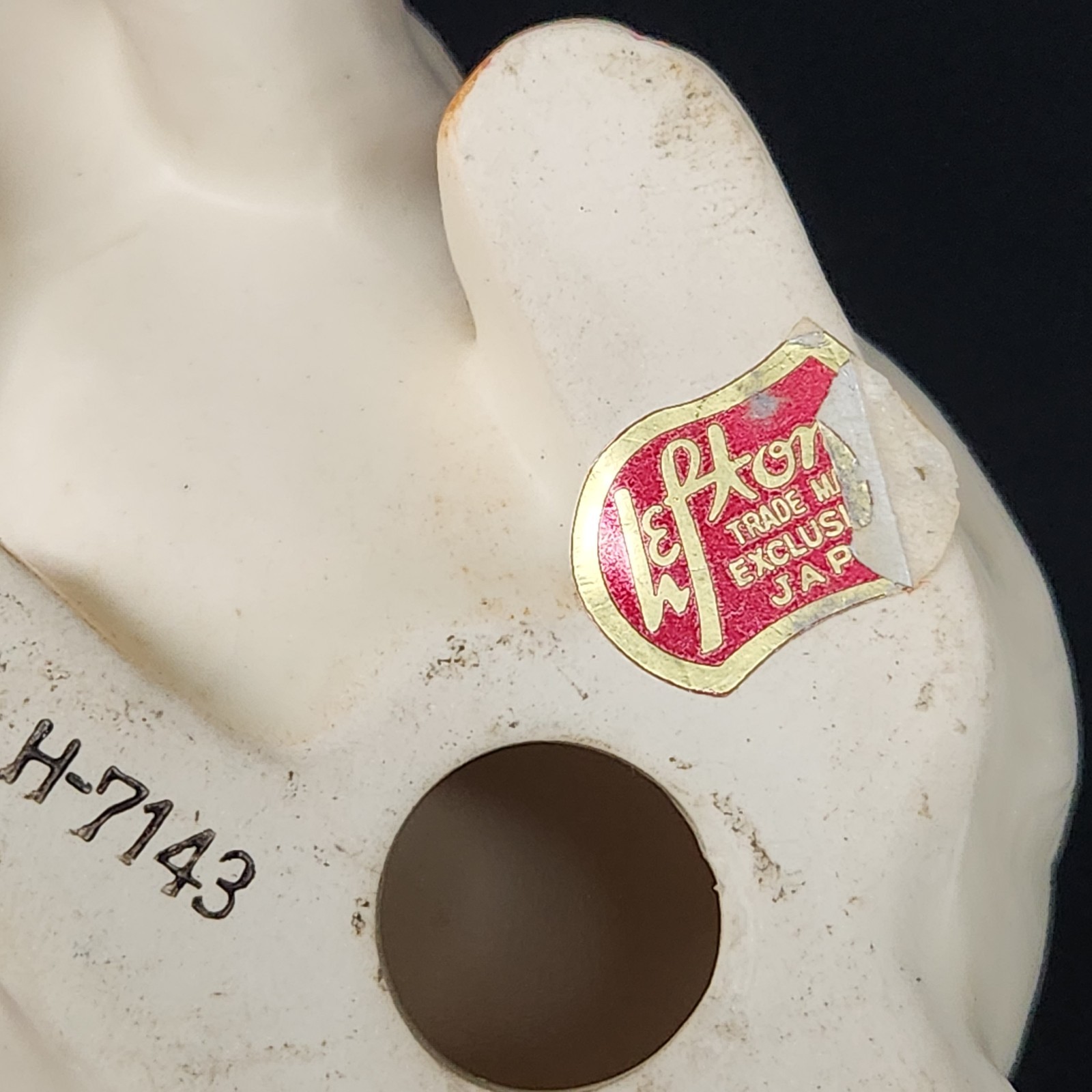 Set Of 3 Vtg Ceramic Lefton White Bunnies Rabbits H7143 & H880 Pink Eyes Easter