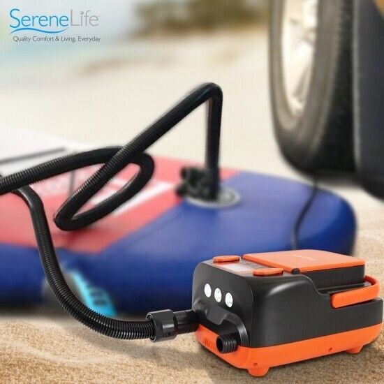 SereneLife SLPUMP50 Electric Air Pump Compressor for SUP & Pool Inflatables
