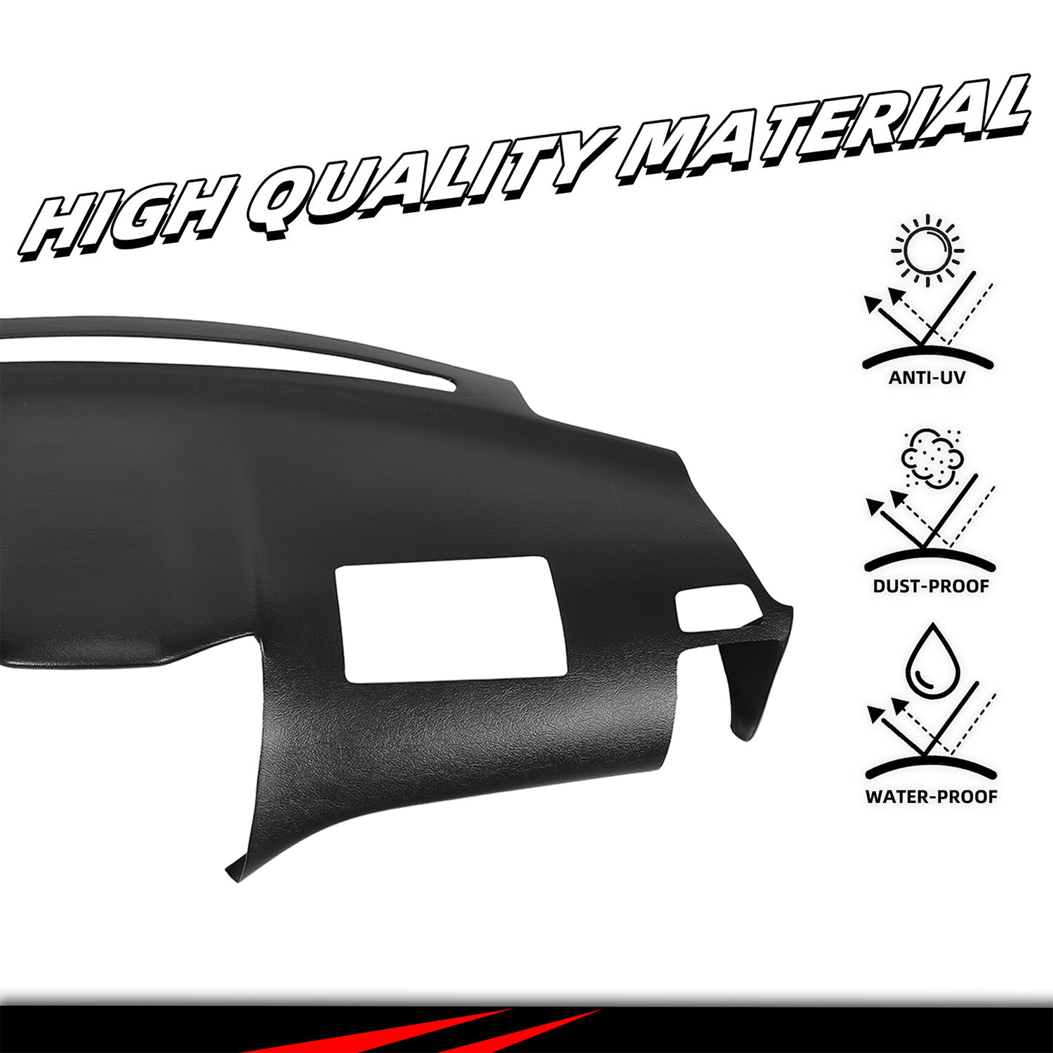 Black Dash Cover Dashboard Overlay Cap For 2004-2009 Lexus RX350 RX400H RX330