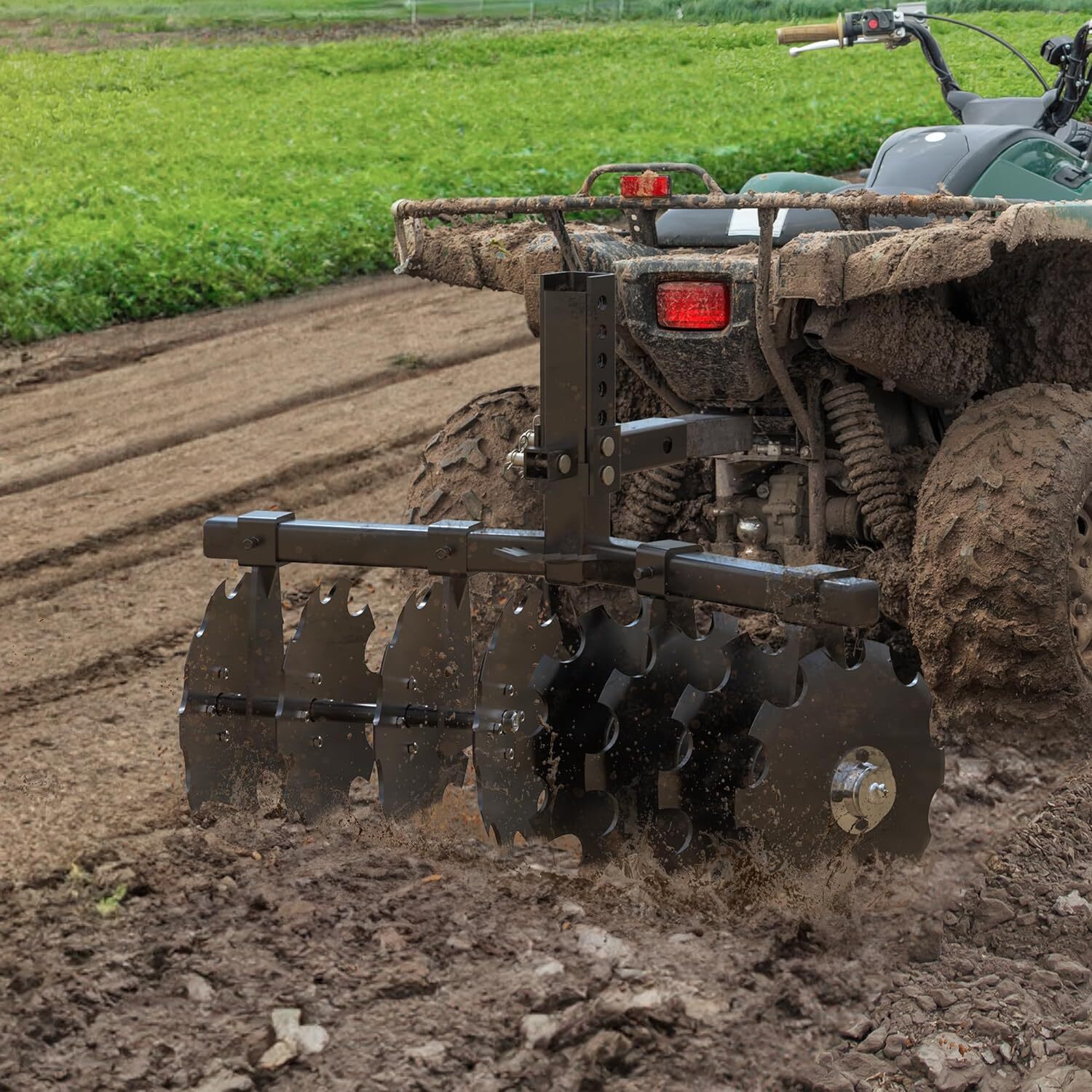 Heavy-Duty 32" Disc Plow Harrow Mount W/ 2" Receiver Hitch Mount for ATVs /UTVs