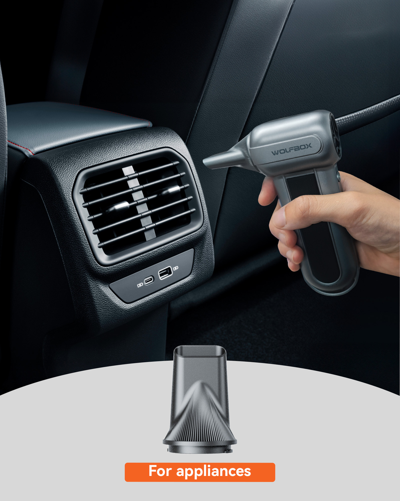 WOLFBOX Compressed Air Duster-150000RPM Super Power Electric Air Duster