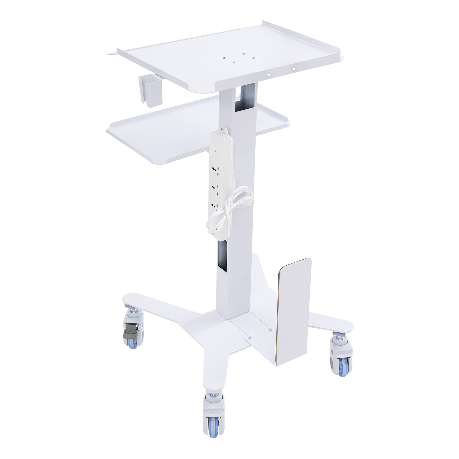 Mobile PC Cart Rolling Computer Workstation Adjustable Hospital Beauty Spa Cart