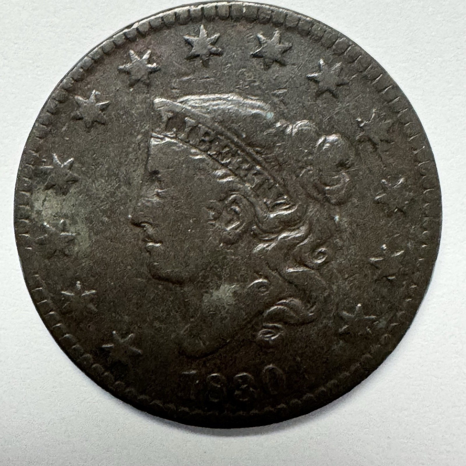 1830 Coronet Matron Head Large Cent US Copper Penny Full LIBERTY