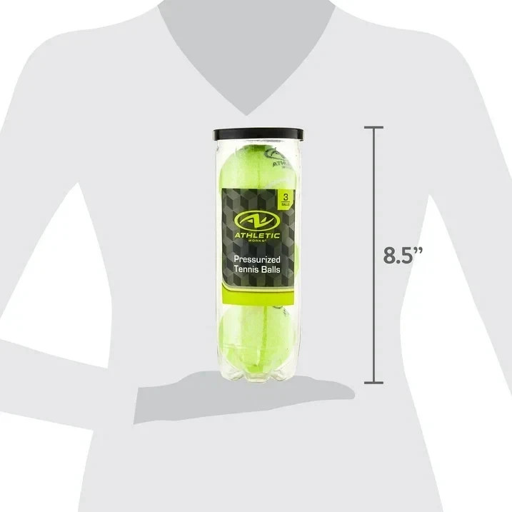 Athletic Works Pressurized Tennis Balls, 3-Pack, All Court Use New & sealed