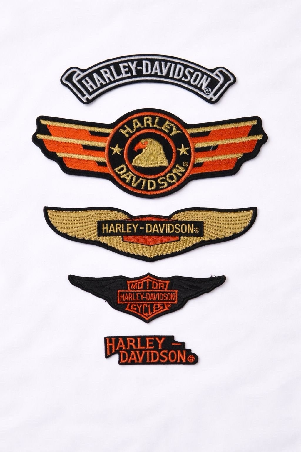Vintage Harley-Davidson Patch Lot W/ 40 - Eagles, HOG, Daytona, Lady Harley, USA