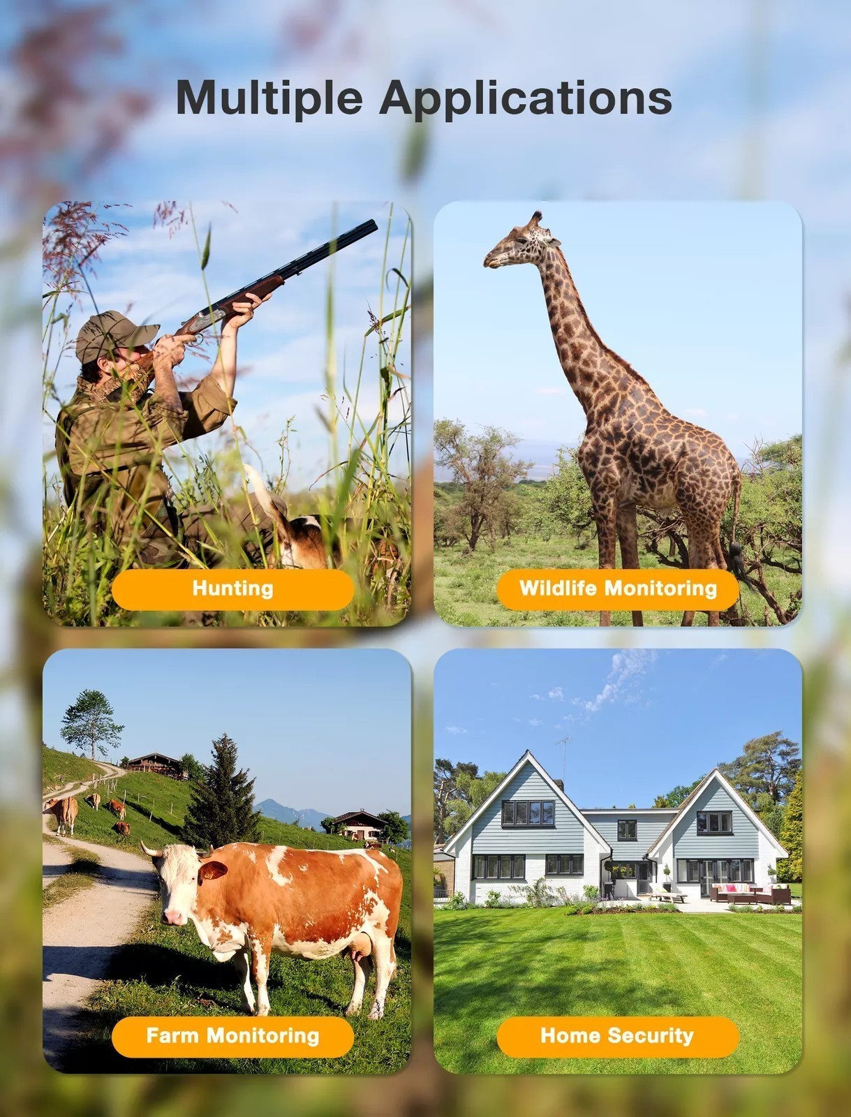 4 Pack Campark Mini 48MP Game Trail Deer Camera 4K Wildlife Hunting Game Cam