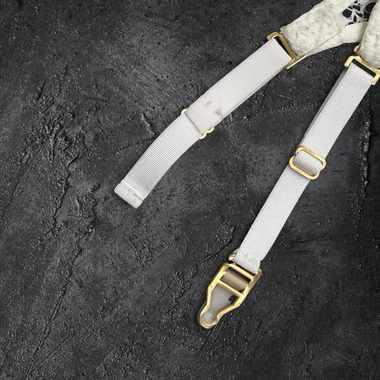 Rare Dion Lee Ivory Lace Corset Top with Garter Straps Size Large/XL