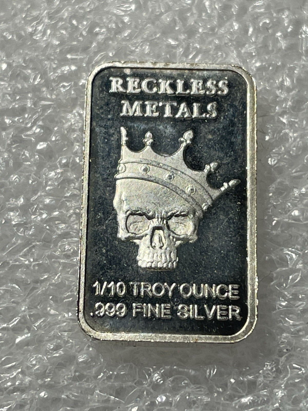 Reckless Metals 1/10th Oz .999 Fine Silver Bar