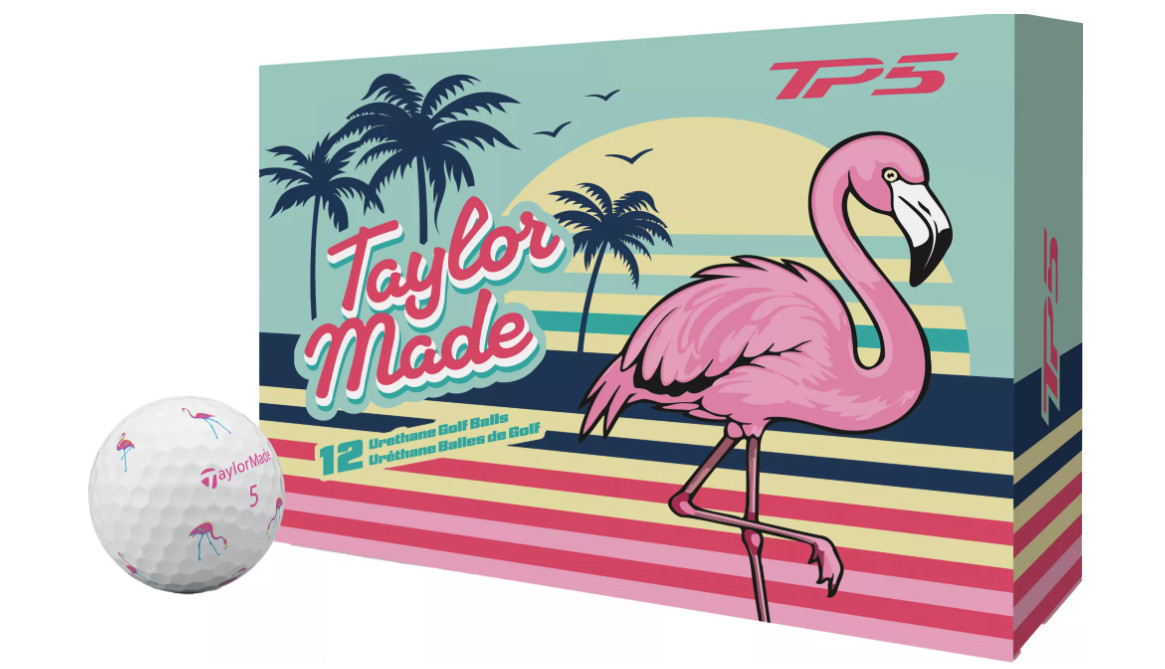 TaylorMade TP5 FLAMINGO Limited Edition Golf Balls