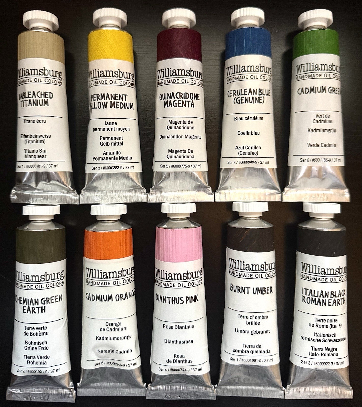 Williamsburg  Handmade Oil Colors - Lot of (10) 37ml Tubes - NEW, NEVER USED!!