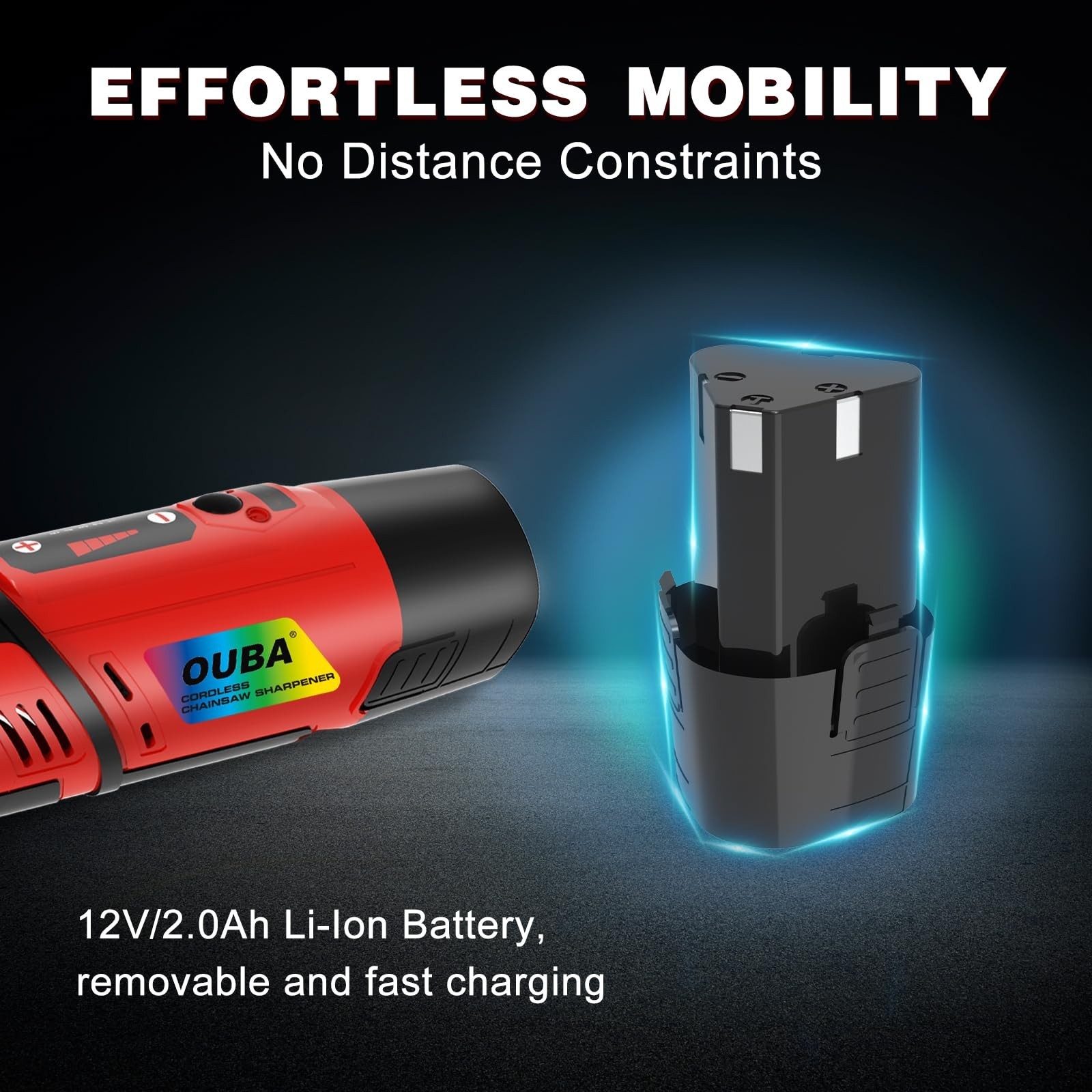 Cordless Chainsaw Sharpener Kit, 12V Battery, 54 PCS Rotary Tool Set Grinder