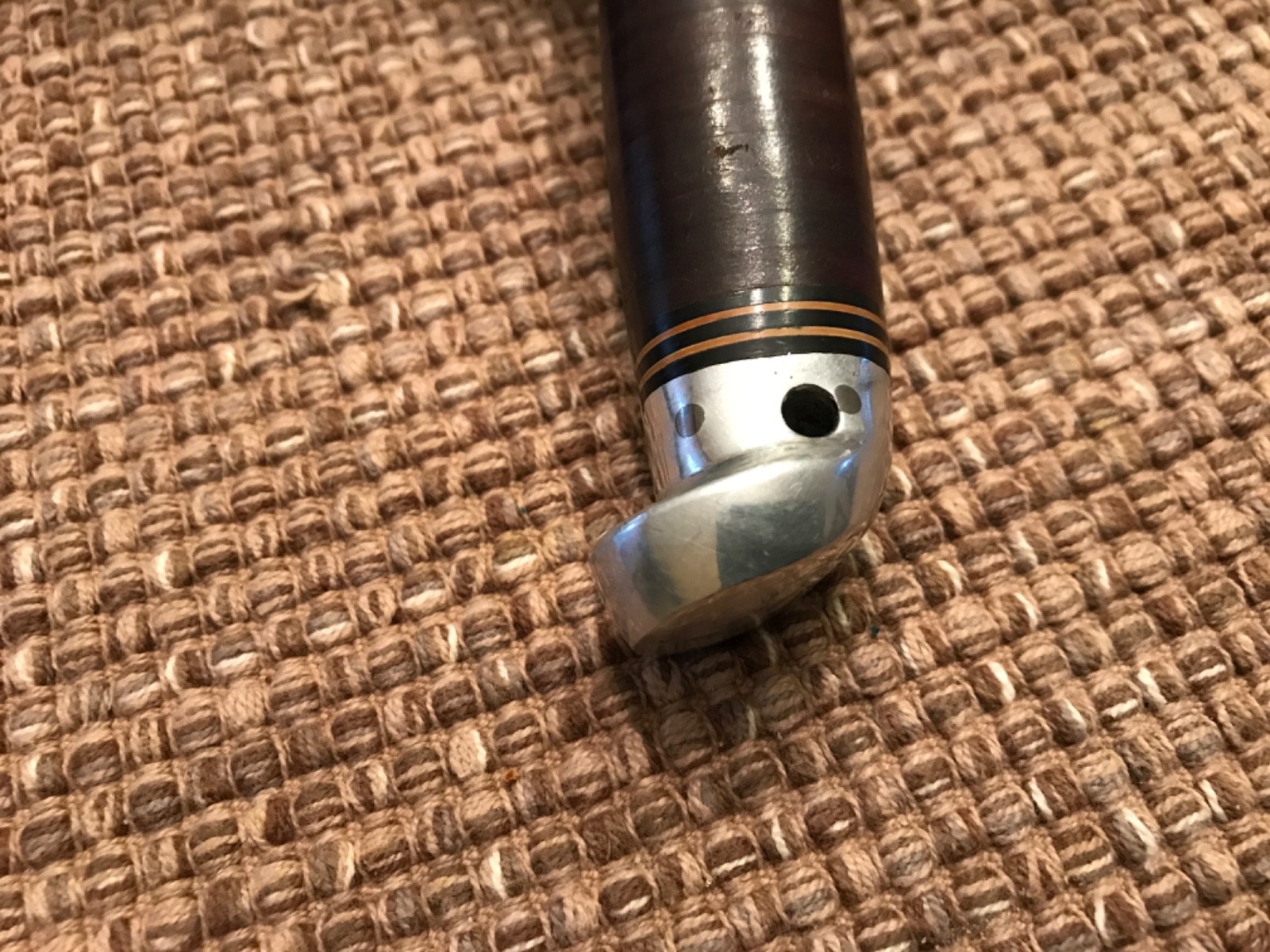 Vintage Western G46-6 Shark WWII Combat Knife Stacked Leather grip & sheath