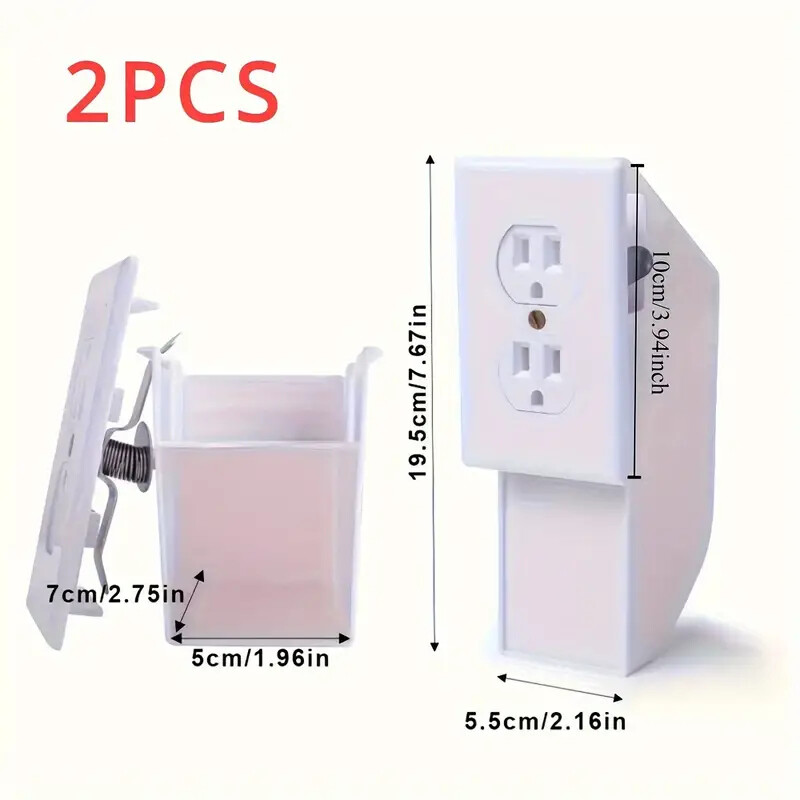 2PCS Hidden Wall Safe Security Electrical Outlet Keys Vault Secret Hide Valuable