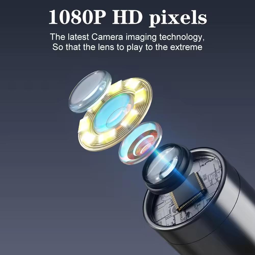 Endoscope Camera with Light, 4.3' IPS Screen 1080P HD Inspection Camera w/8 LED