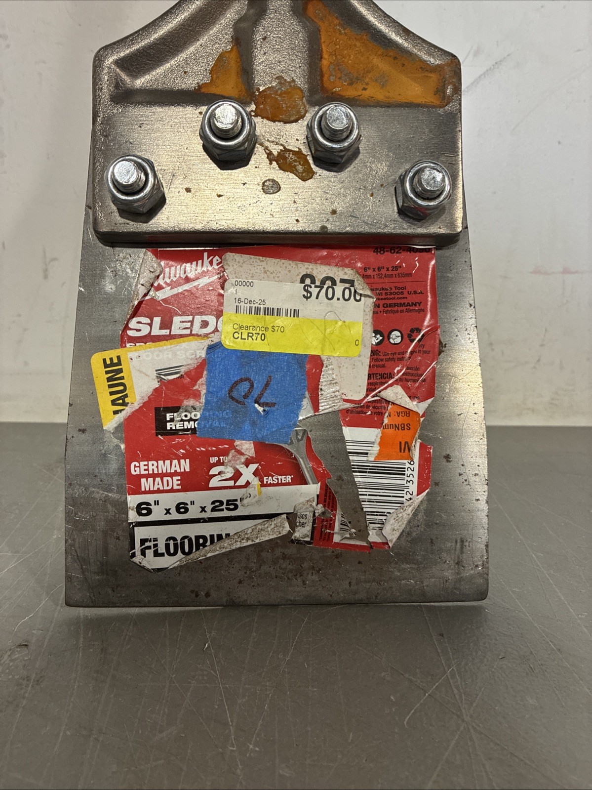 Milwaukee 48-62-4096 SDS-MAX Floor Scraper 6"X6"X25