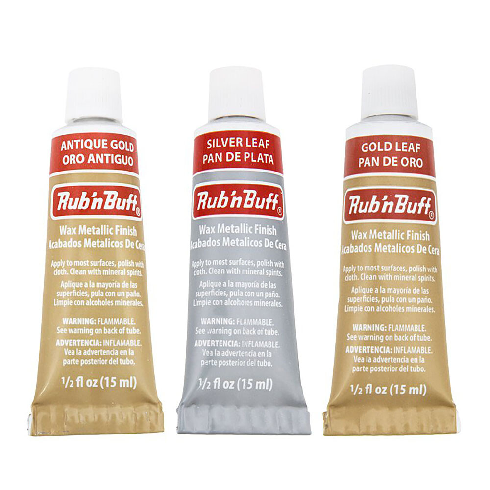 Amaco Rub 'N Buff 3 Color Silver Leaf Antique Gold Gold Leaf