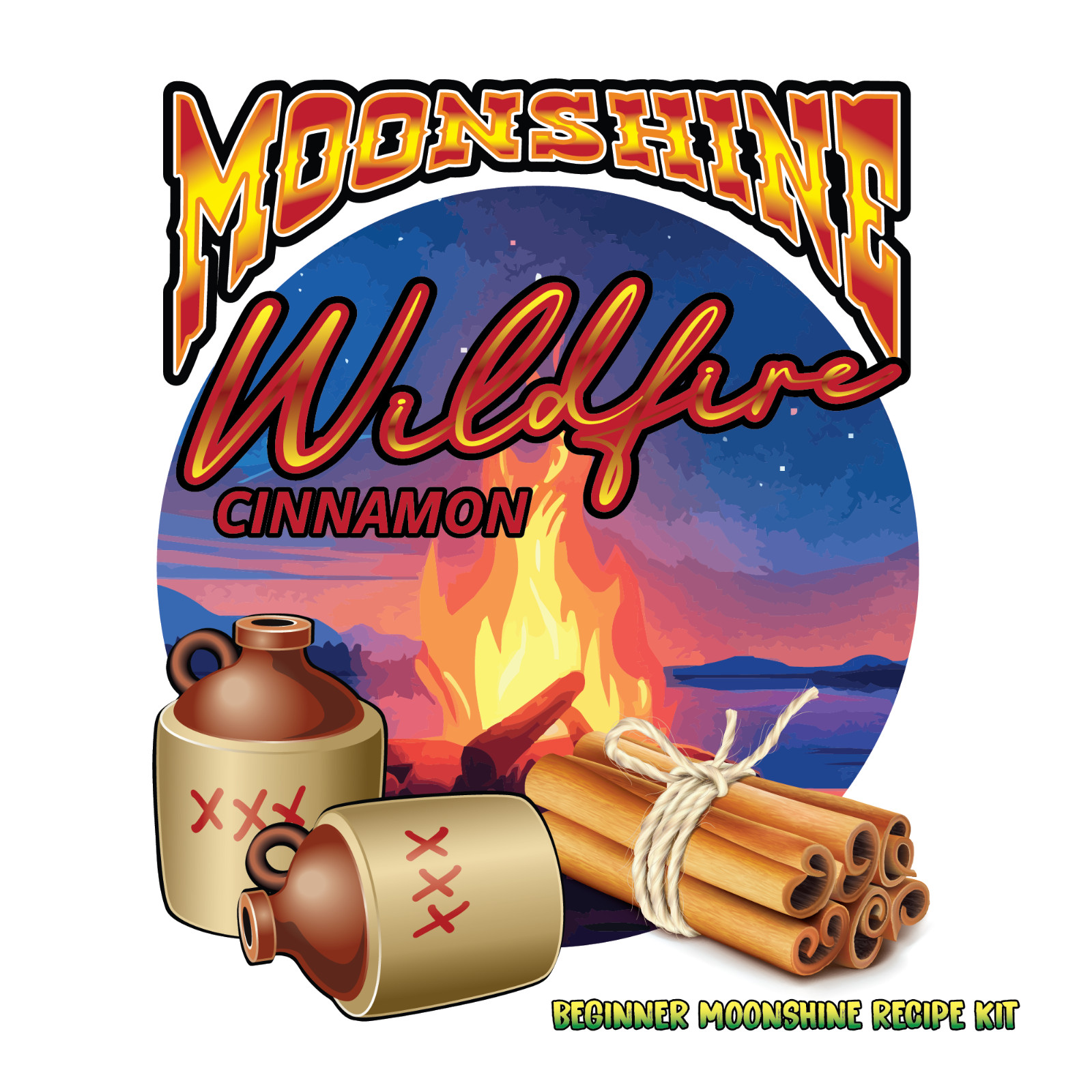 Wildfire Cinnamon Moonshine Sugar Mash Ingredients and Fermentation Kit