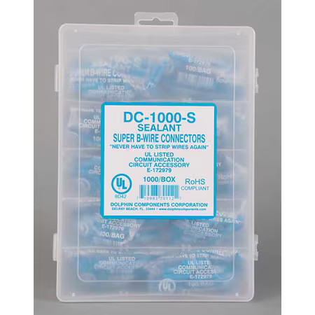 Dolphin Components Dc-1000-S Insulation-Displacement Wire Connector, 16 Awg