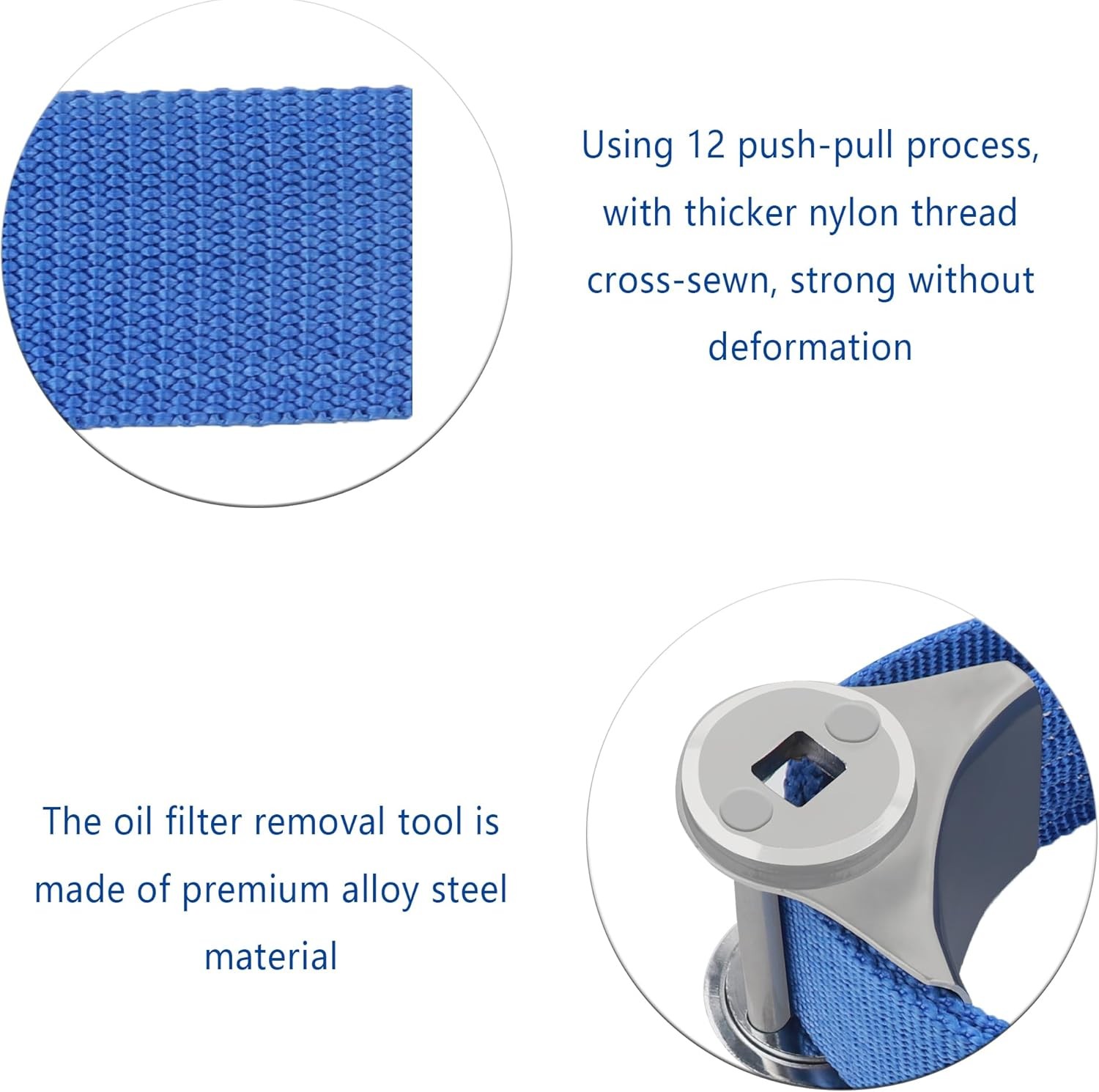 Oil Filter Wrench with Strap Wrench,Adjustable Oil Filter Removal Tool for 60mm-