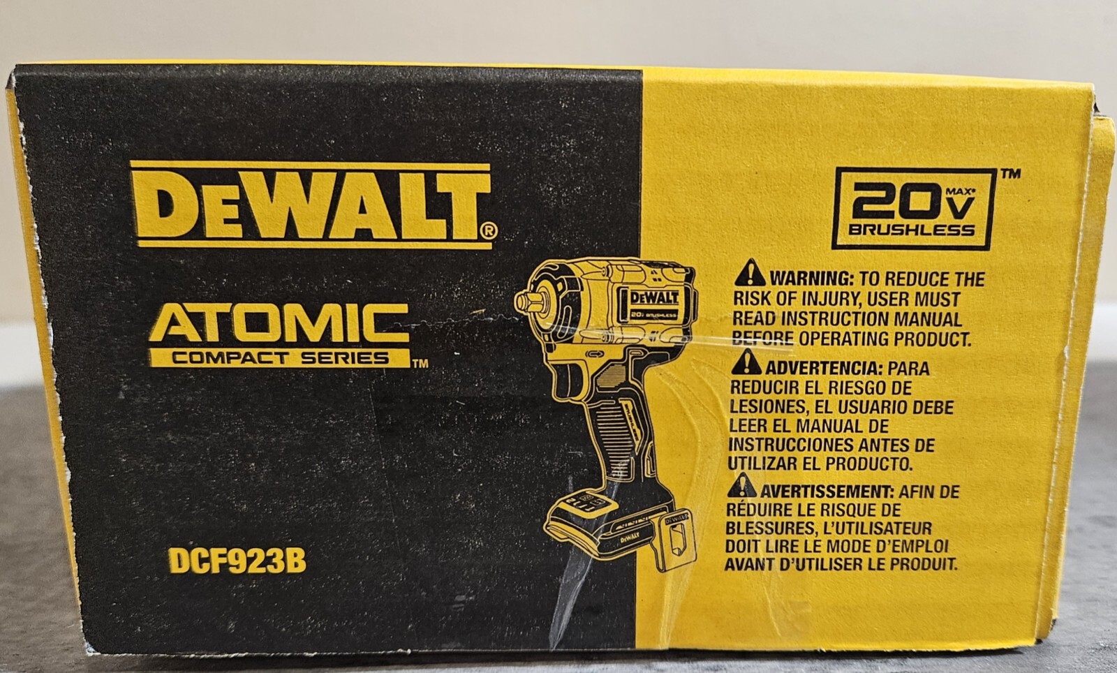 DeWalt 20 Volt Brushless 3/8" Compact Impact Wrench with Hog Ring Anvil DCF923B