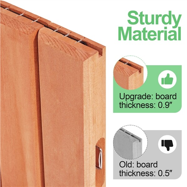 Wooden Fence Garden Landscape Edging Flexible Decorative Border for Yard Patio