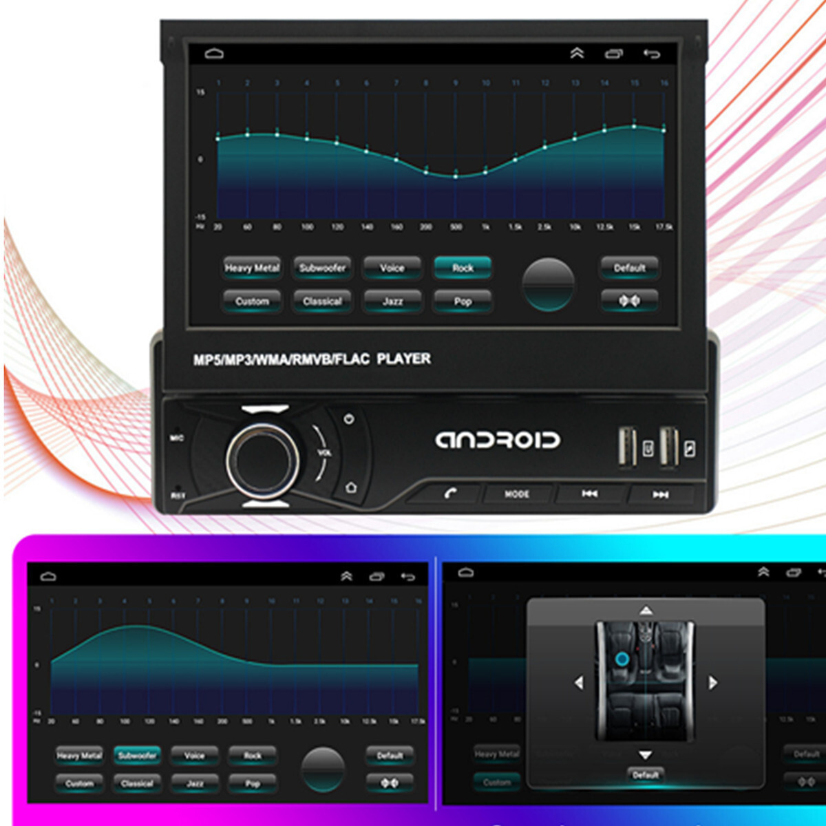 Stereo Car Radio For Carplay GPS Bluetooth Touch Screen Video Player Mirror Link