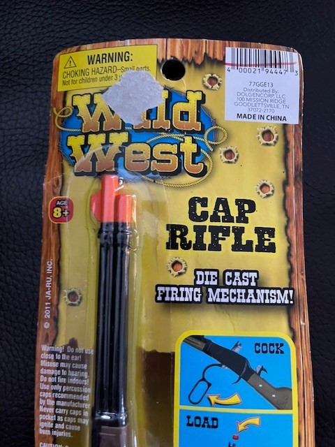 New Jaru Wild West Cap Rifle Die Cast Metal Firing Mechanism 11" Works Sealed