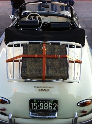 Leather Luggage Straps PORSCHE 356 Leitz Lietz Vintage Trunk Rack Hand Made BRN