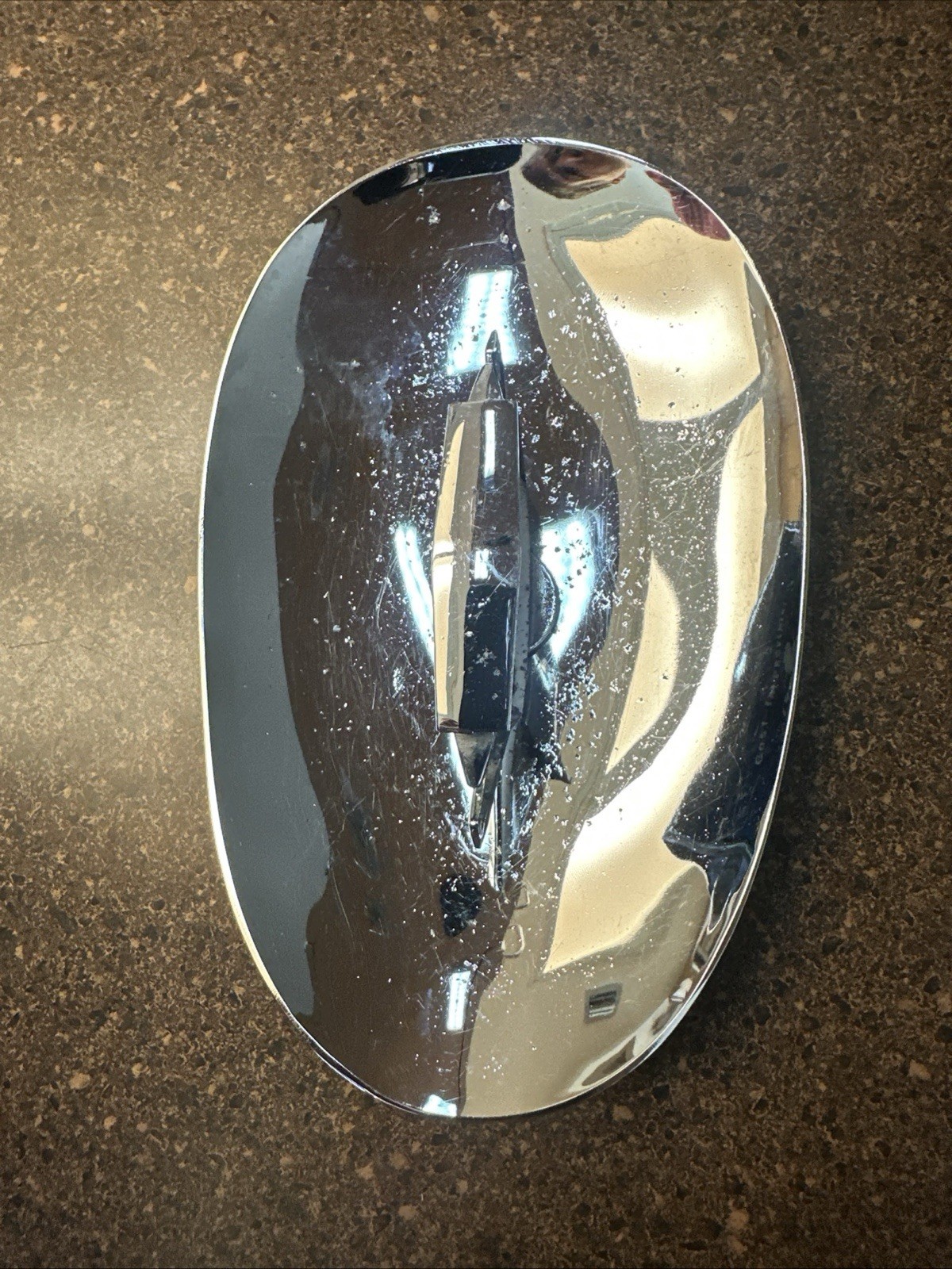 Vtg 1960s GE Missile & Space Division Chrome Ashtray NASA Aerospace Contractor