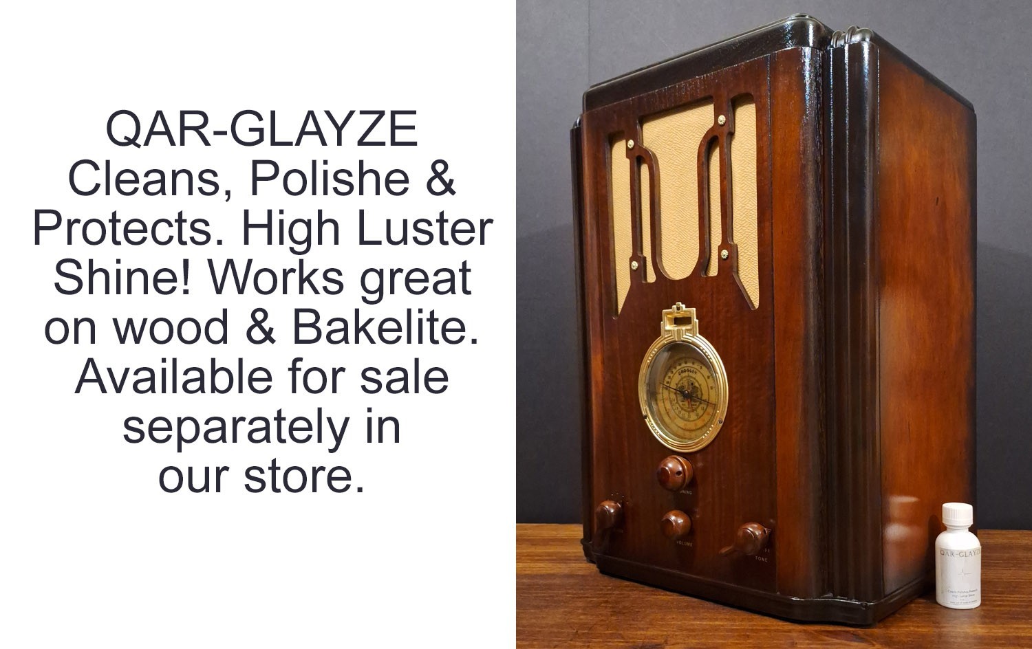 Old Antique Wood Crosley Viking Vintage Tube Radio -Restored & Working Tombstone