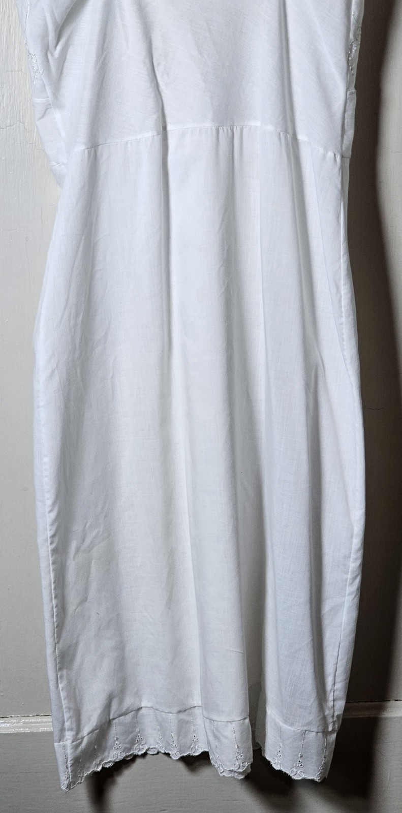 Slip Dress Eyelets Embroidered Lace Trim Size XS Fairy Coquette Feminine Dainty