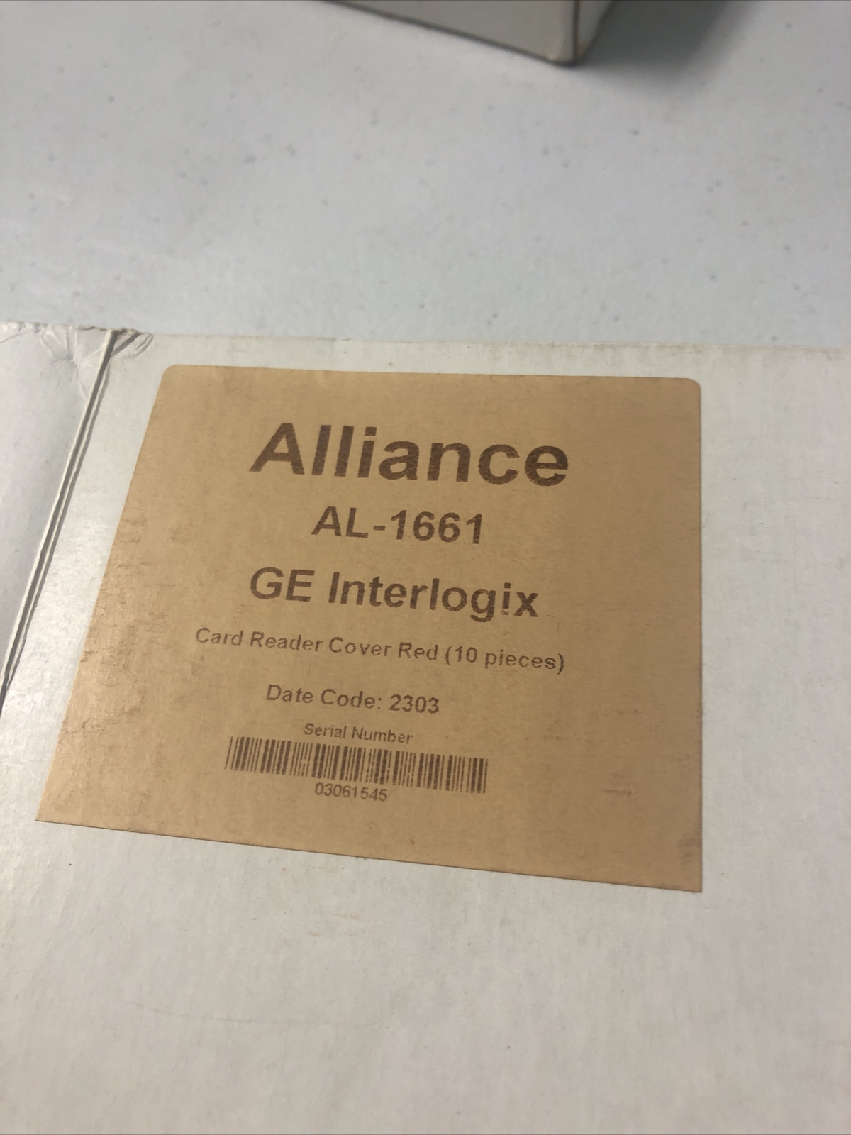 GE Interlogix Alliance AL-1661 Card Reader Cover Red (10 Pieces)