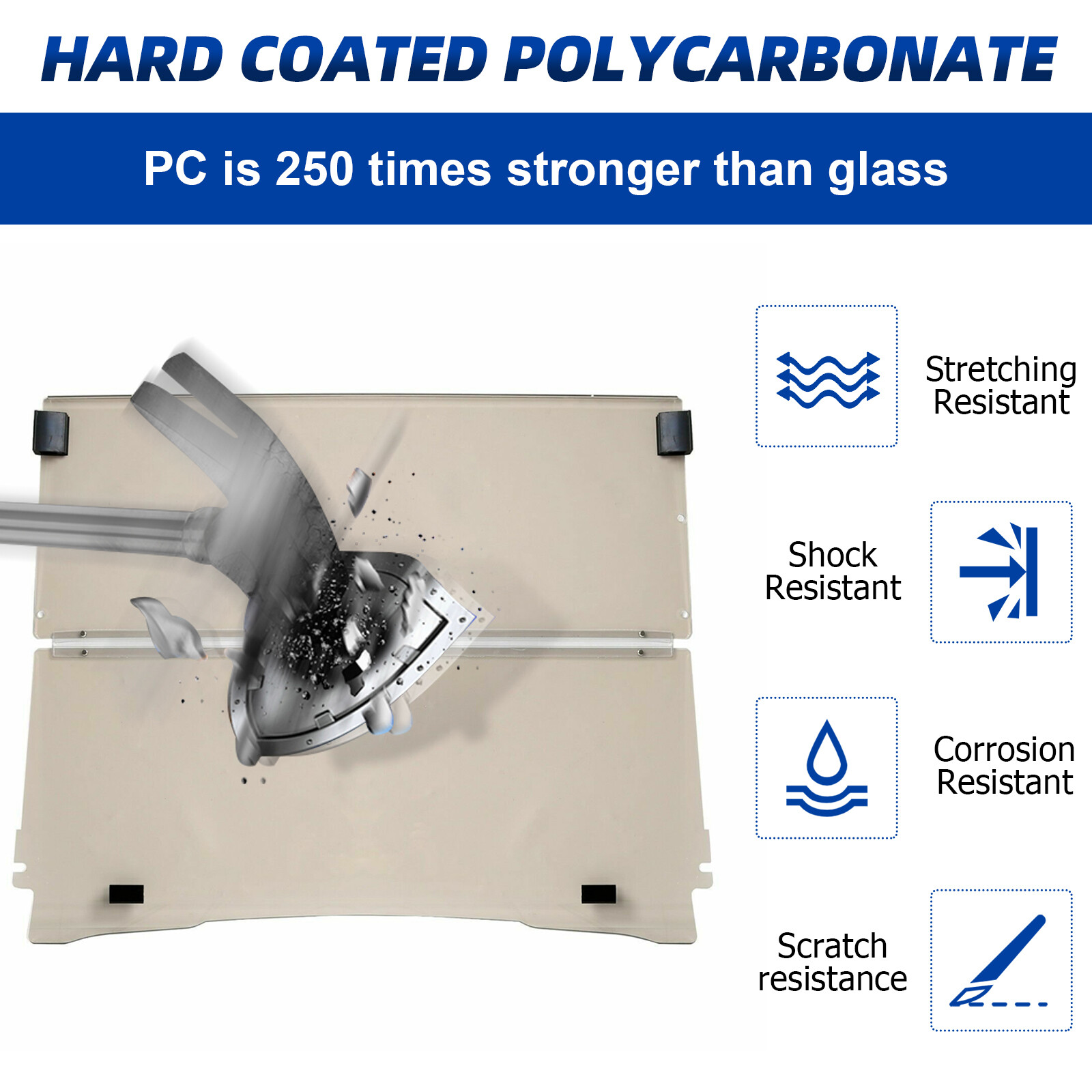 Golf Cart Folding Tinted Windshield For 1994-2014 EZGO TXT & Medalist