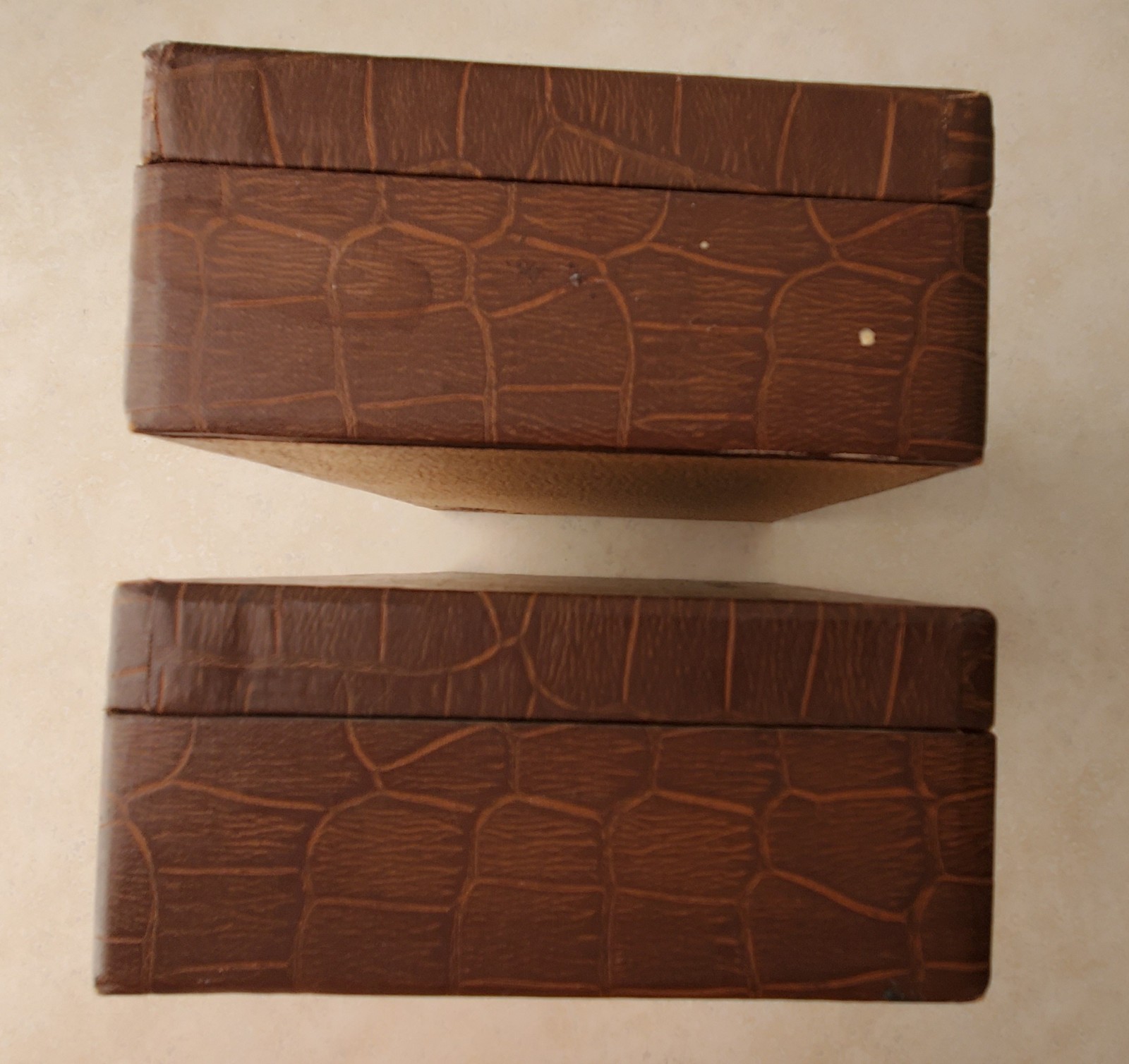 2 Vintage 1950s 35mm Slide File Cases Boxes storage 10 x 6 x 2.75 100 slides ea