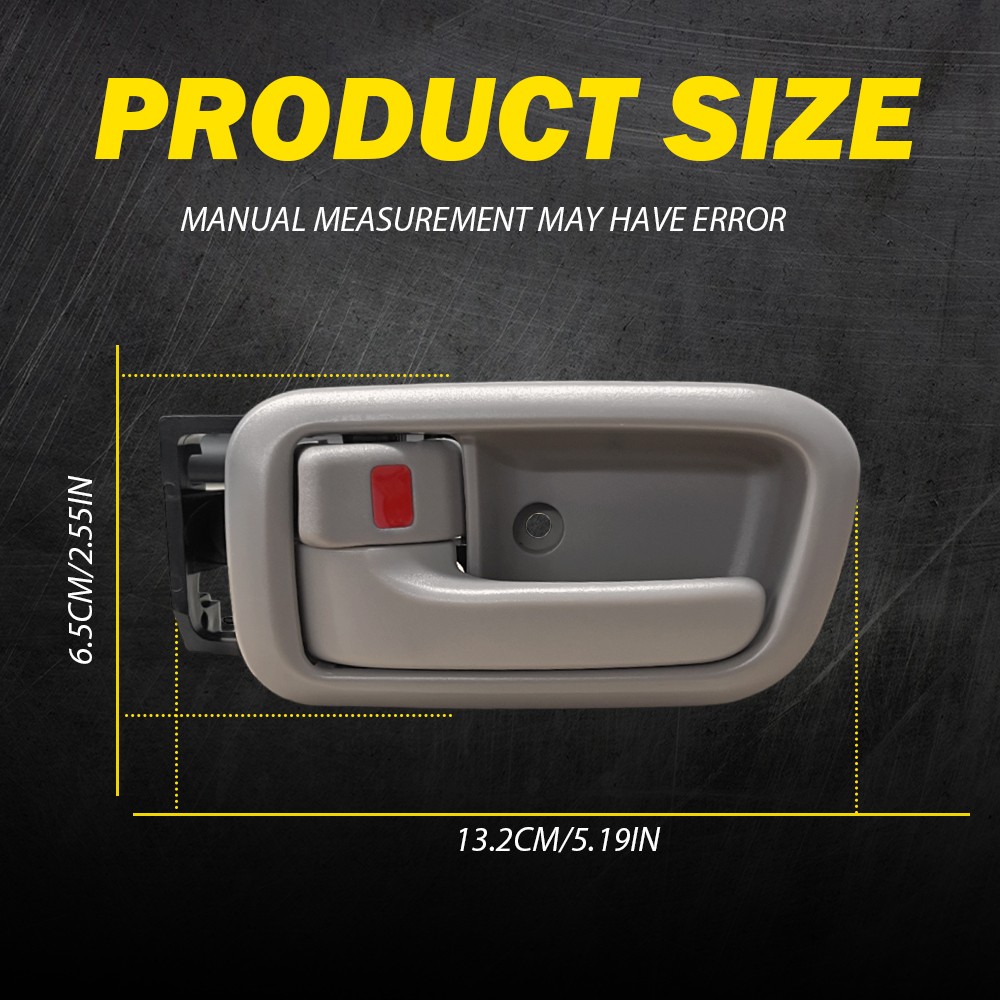 Inside Door Handle & Bezels Front LH RH Side For 00-06 Toyota Tundra Beige 2PC