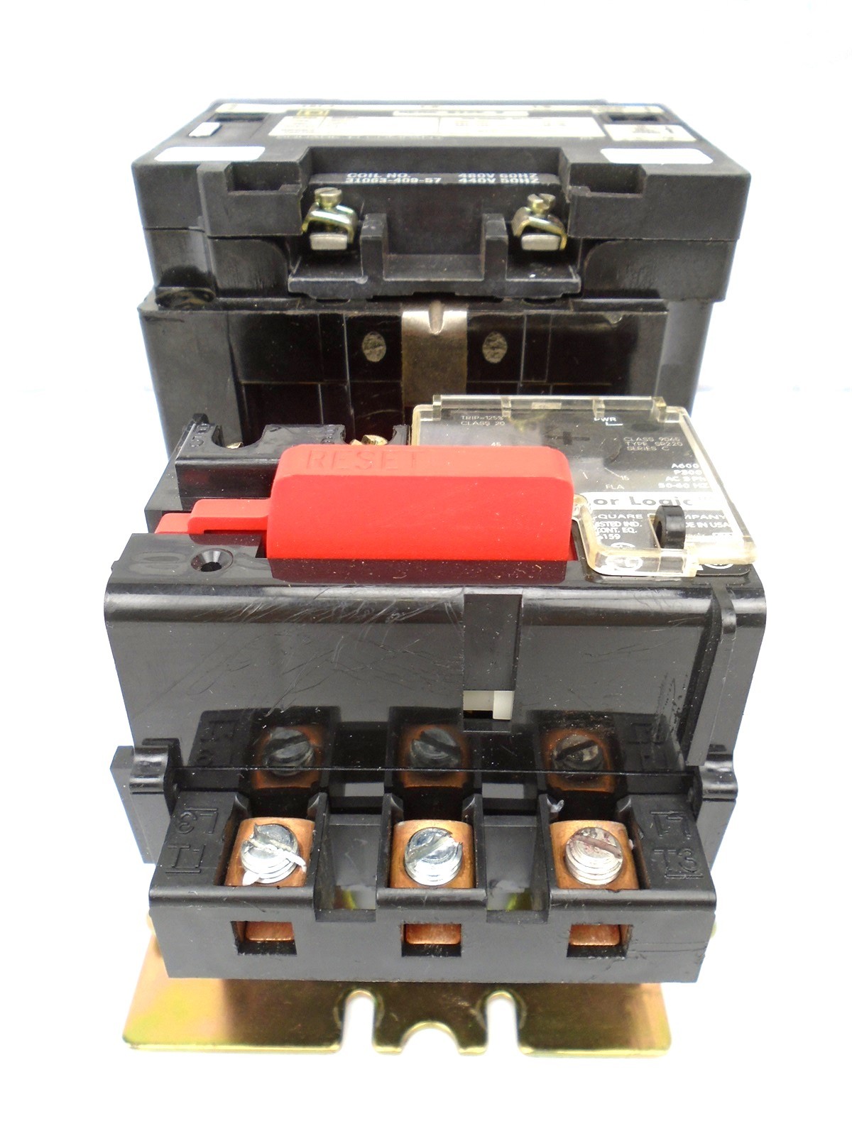 SQUARE-D 8536SDO1H20 Sz2 MOTOR STARTER LOGIC 10-25HP Coil 480V 45A New CONTACTS