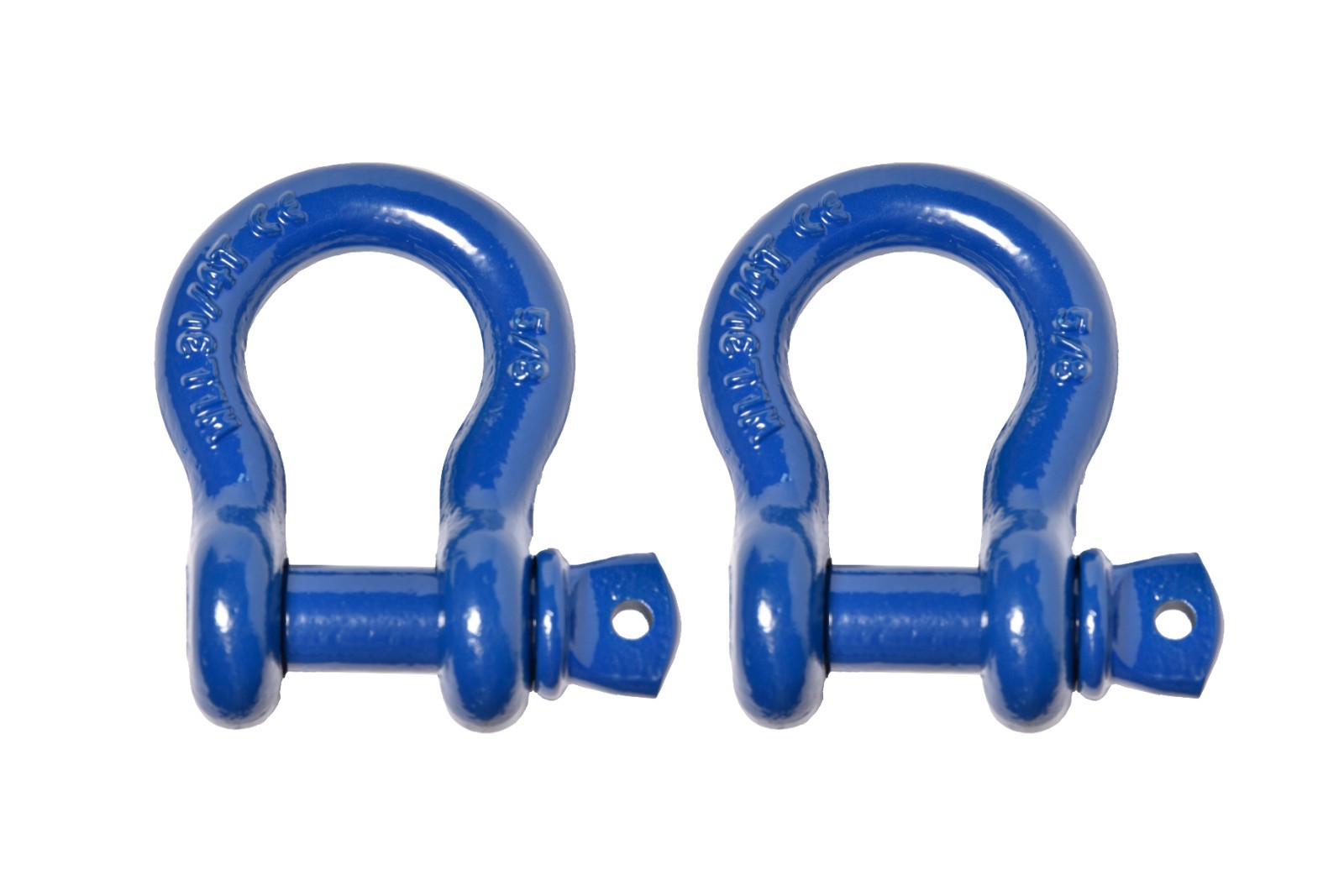 2Pack 5/8" Blue Bow Shackle D-Ring w 3/4" Clevis Screw Pin WLL 7000 lbs 3.25 TON
