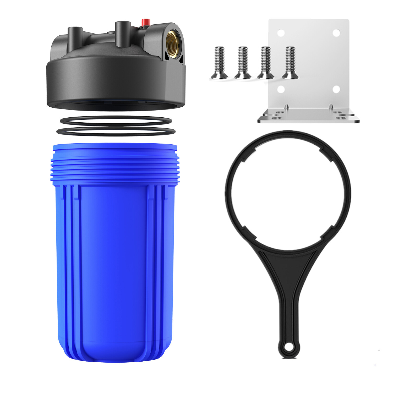 10" x4.5" Big Blue Whole House Water Filter Housing System w/ Sediment Filter