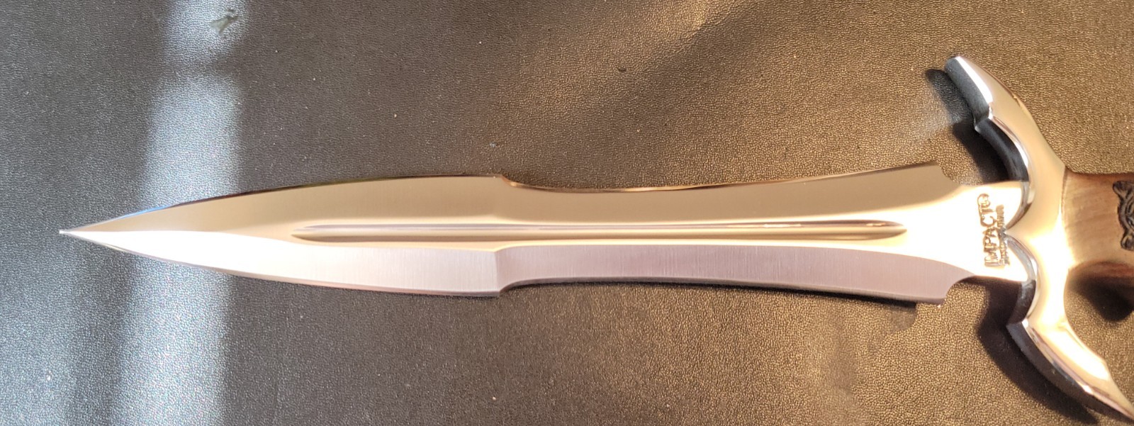 Impact Cutlery Custom D2 Steel Dagger Knife Engraved Rosewood Handle- 2402