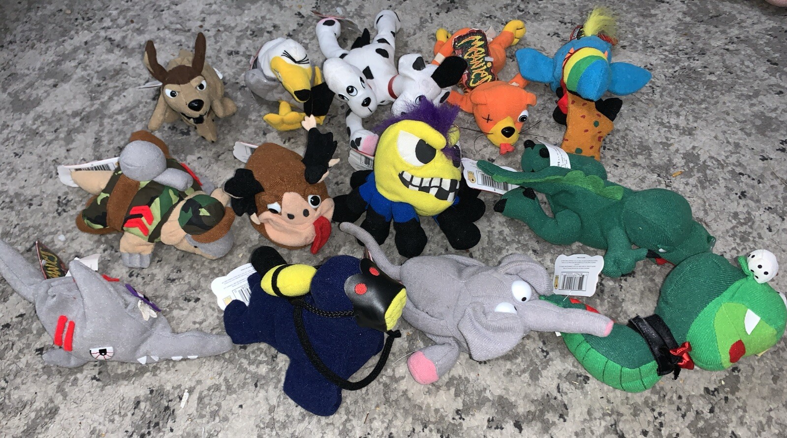 Meanies Series 1 Complete Set of 12 Plus Additional 13th Meanie from 1997