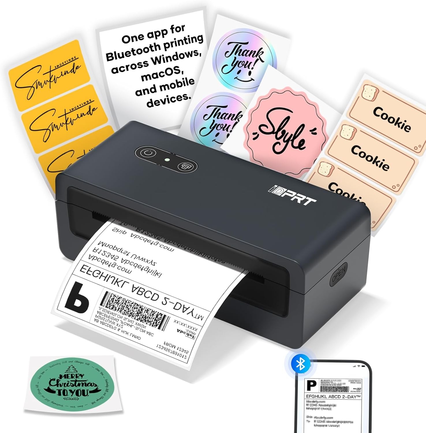 iDPRT Thermal shipping Label Printer Bluetooth 4x6 for USPS UPS Amazon eBay Etsy