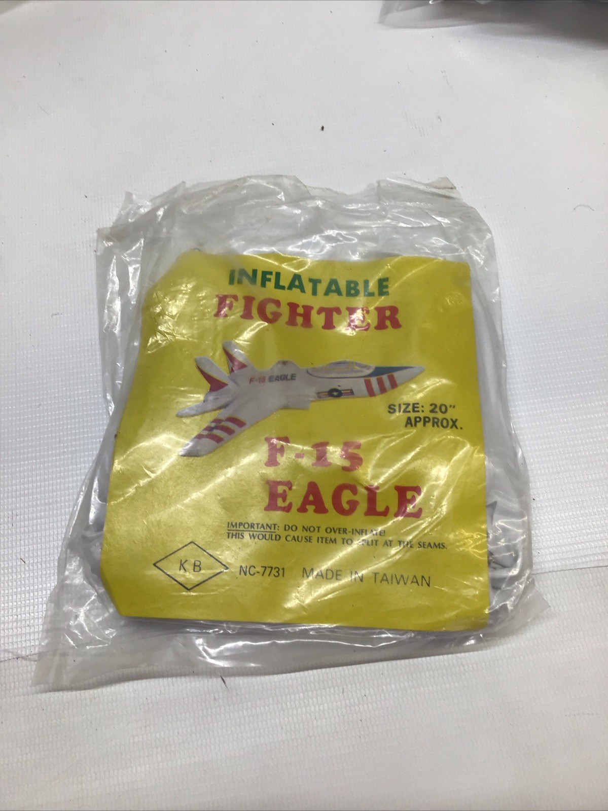 KB NC-7731 Taiwan Inflatable 20” Fighter Jet USAF F-15 Eagle