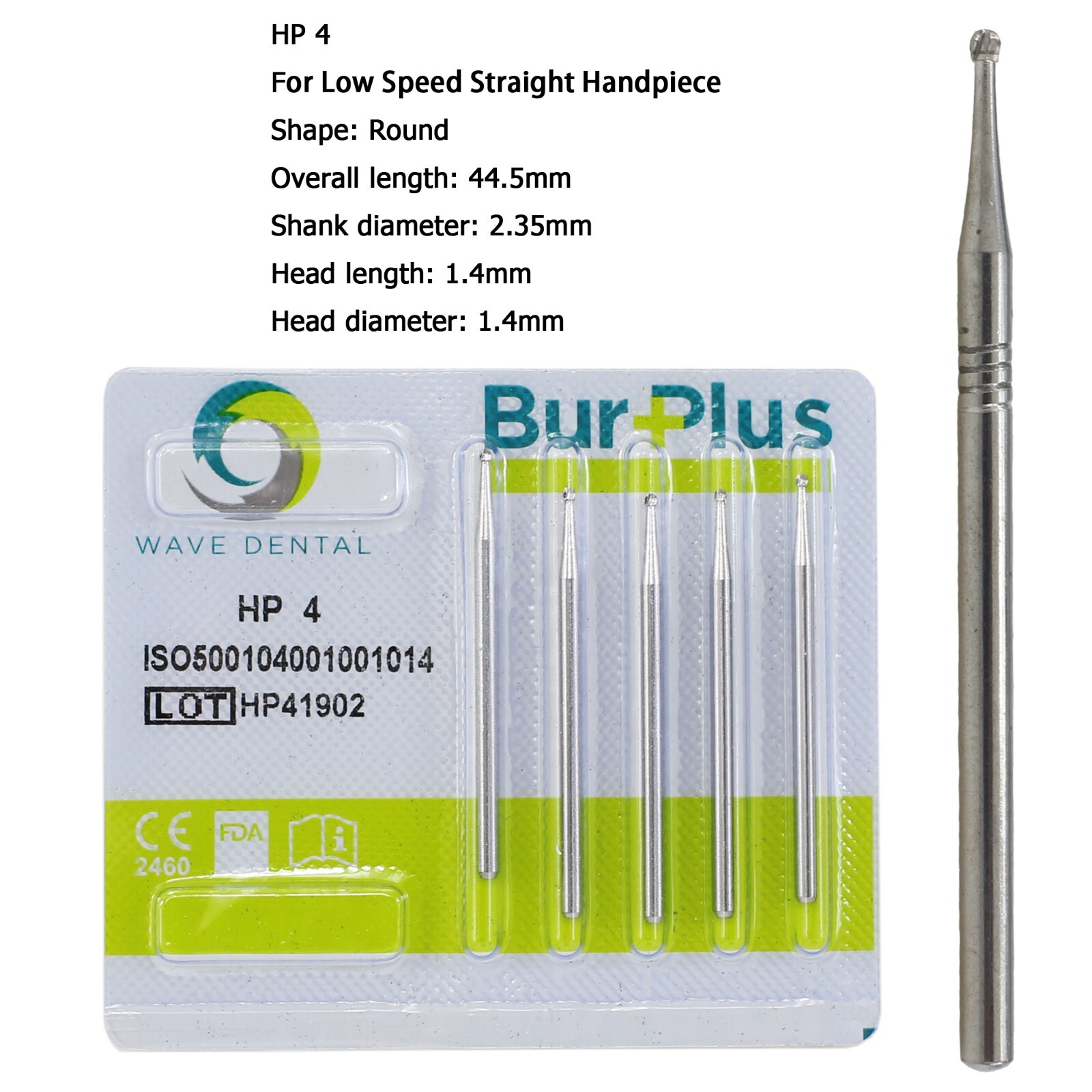 Wave Dental Carbide Burs Round HP Surgical Burs For Straight Handpiece HP 8 557