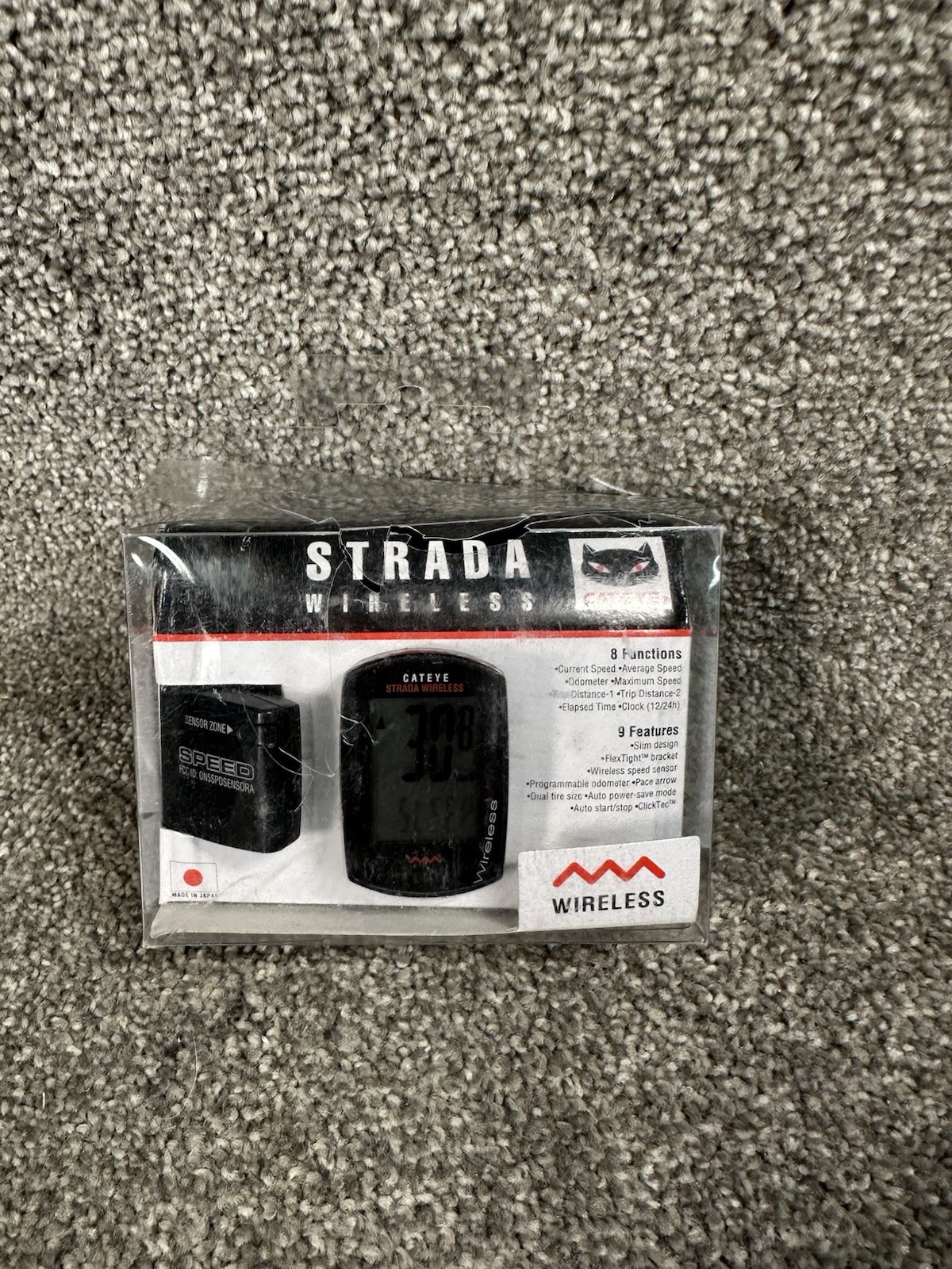 Cateye Strada Wireless CC-RD300W Wireless Bike Speed Odometer Distance Computer