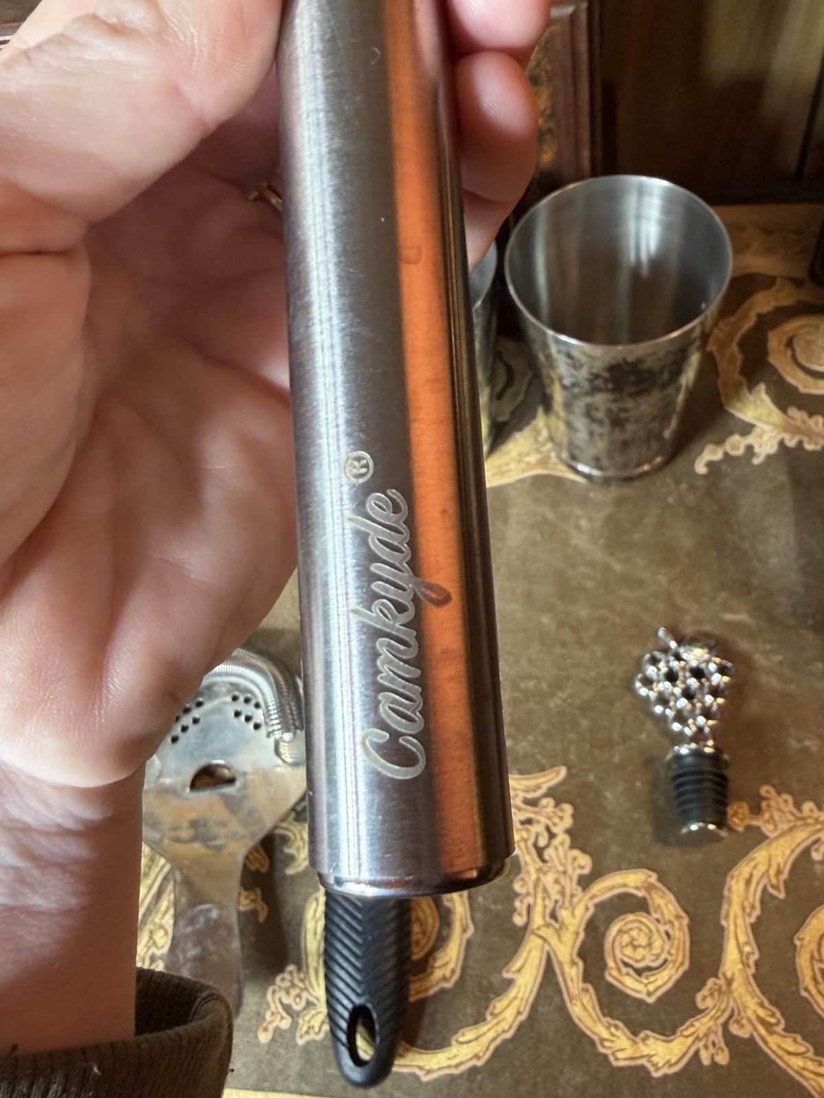 Stainless Steel Cocktail Shaker Set Bar Tools Lot Jigger Strainer Spoon