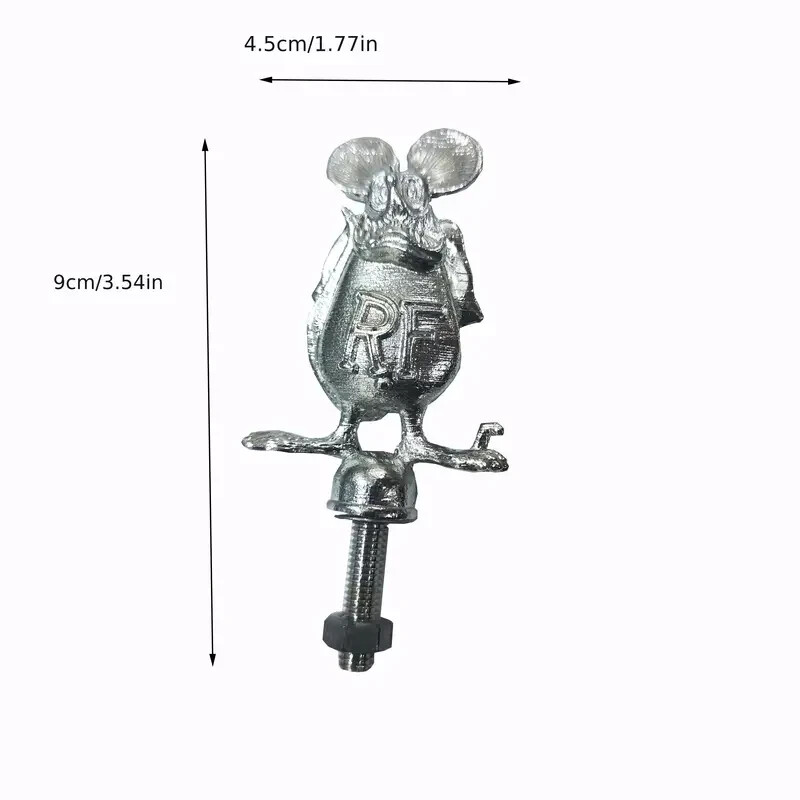 VINTAGE STYLE RAT FINK RAT ROD HOT ROD HOOD ORNAMENT CHECK SIZE AS SHOWN ED ROTH