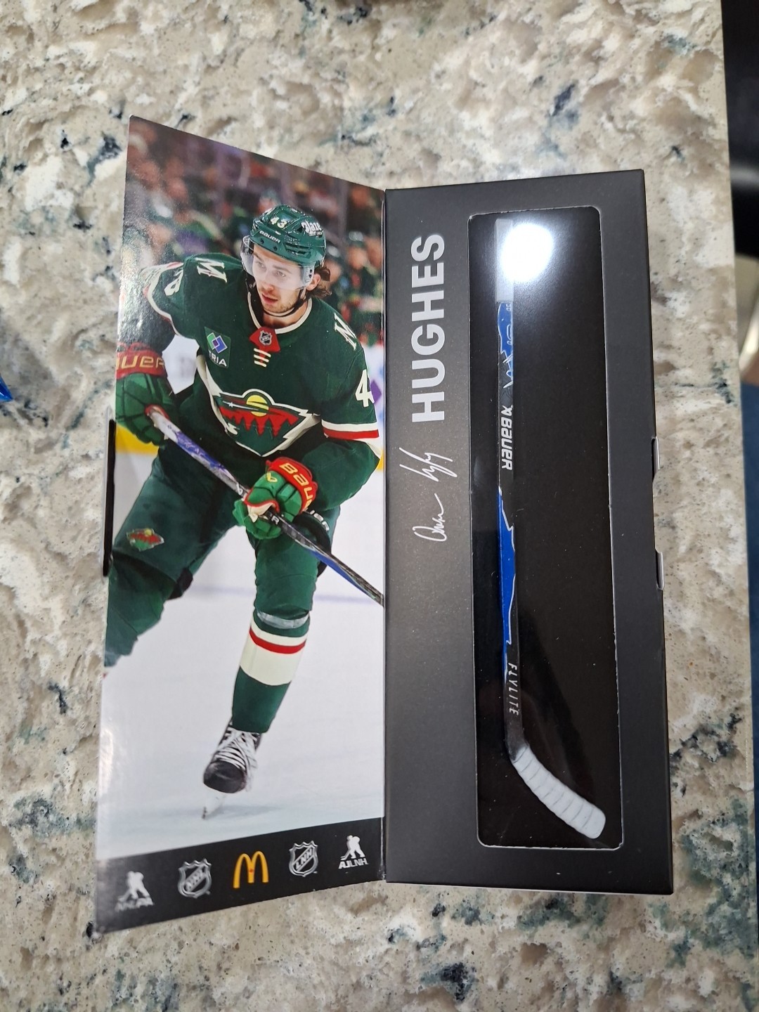 Quinn Hughes Mcdonald's Star Sticks 2025-2026 Mini Sticks Wild Minnesota