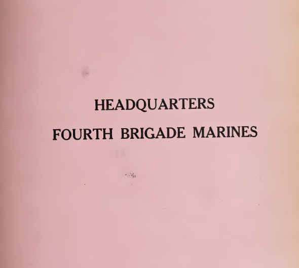 WW I 4th Marine Brigade 2nd Division Field Messages & Daily Reports Book RARE!!!