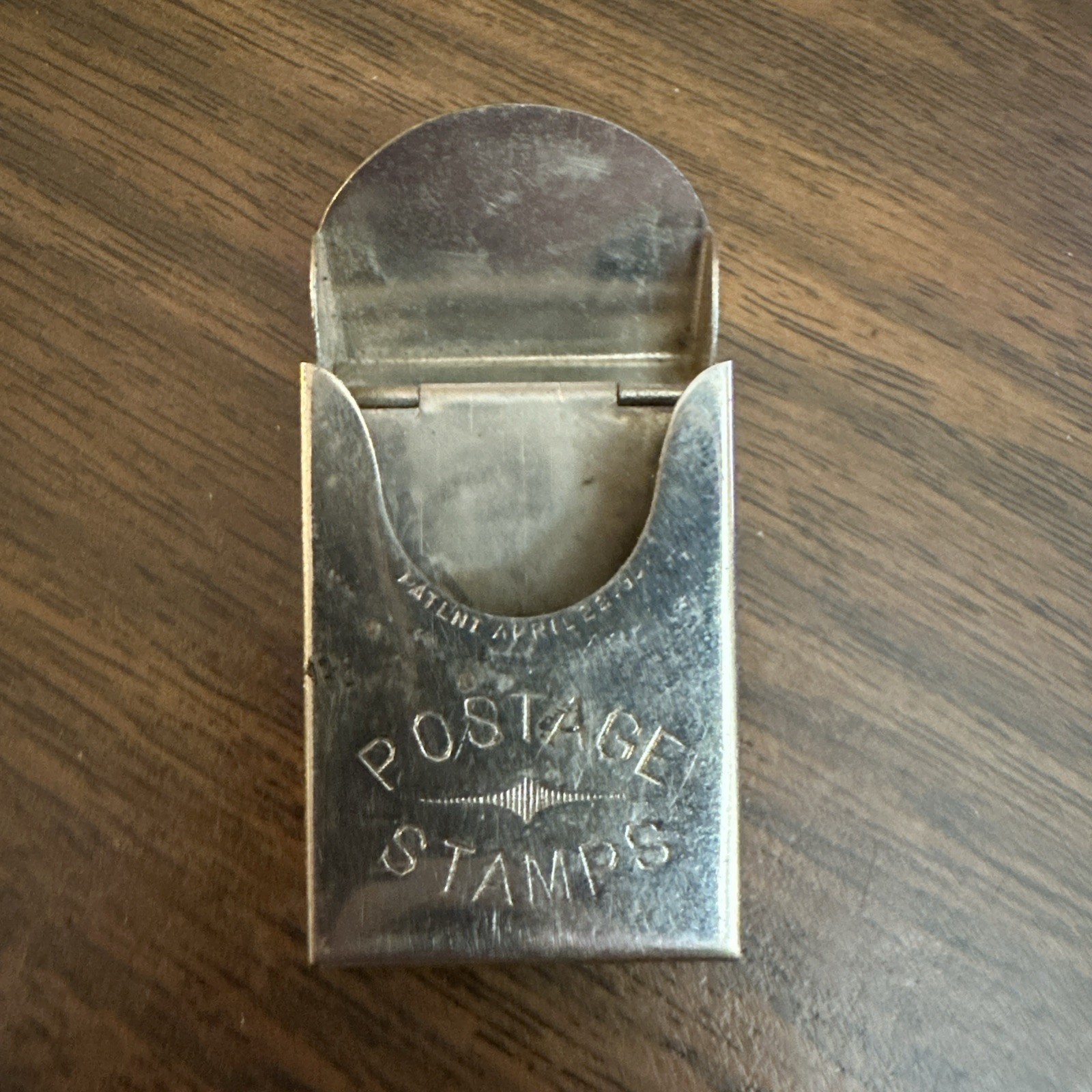 Antique Postage Stamp Holder Fold Top
